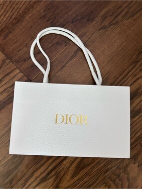 DIOR White and Gold Signature Gift Bag / mini size